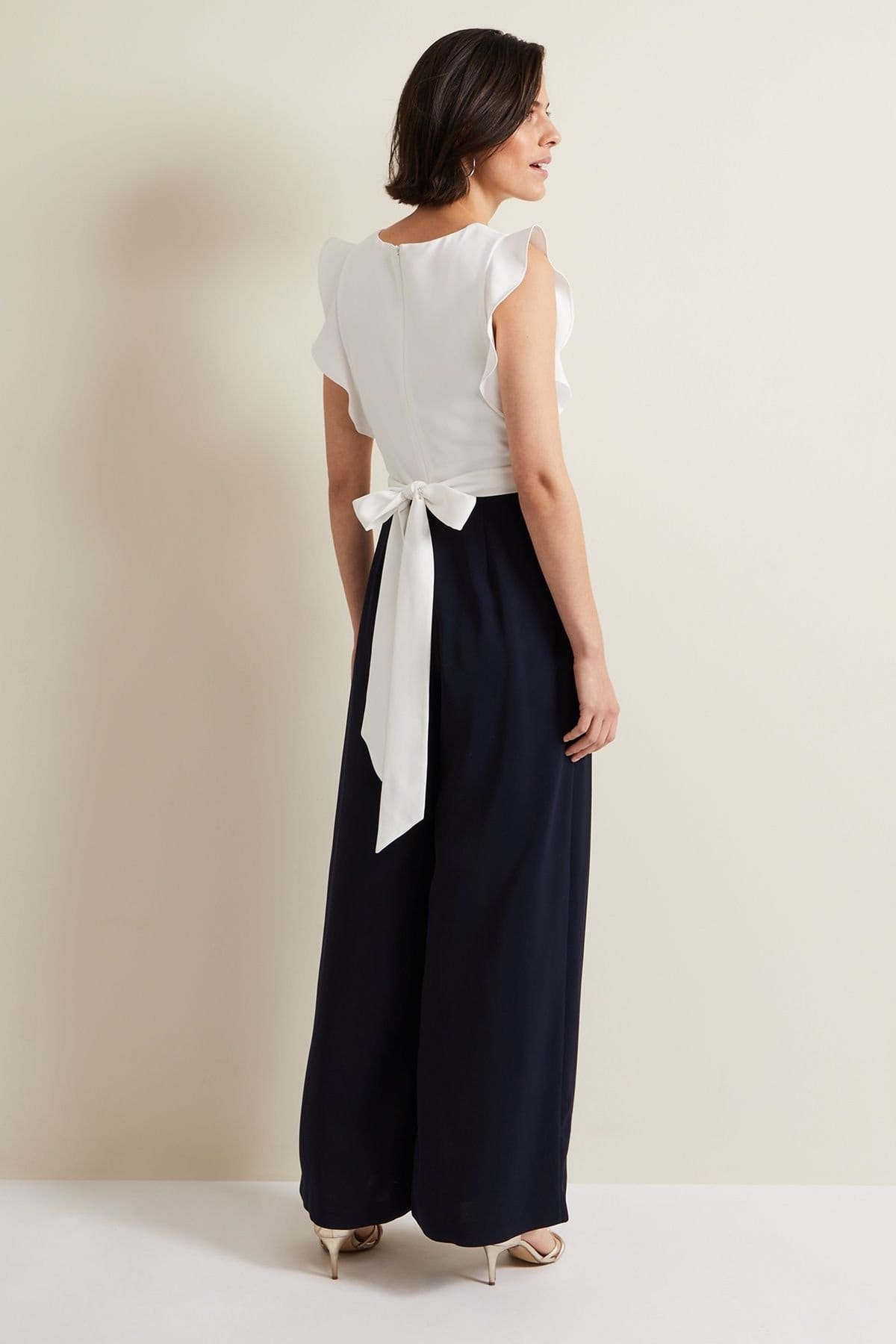 Phase Eight Phase Eight Women's Ayla Ruffle Wrap Jumpsuit in Dark Navy - 4