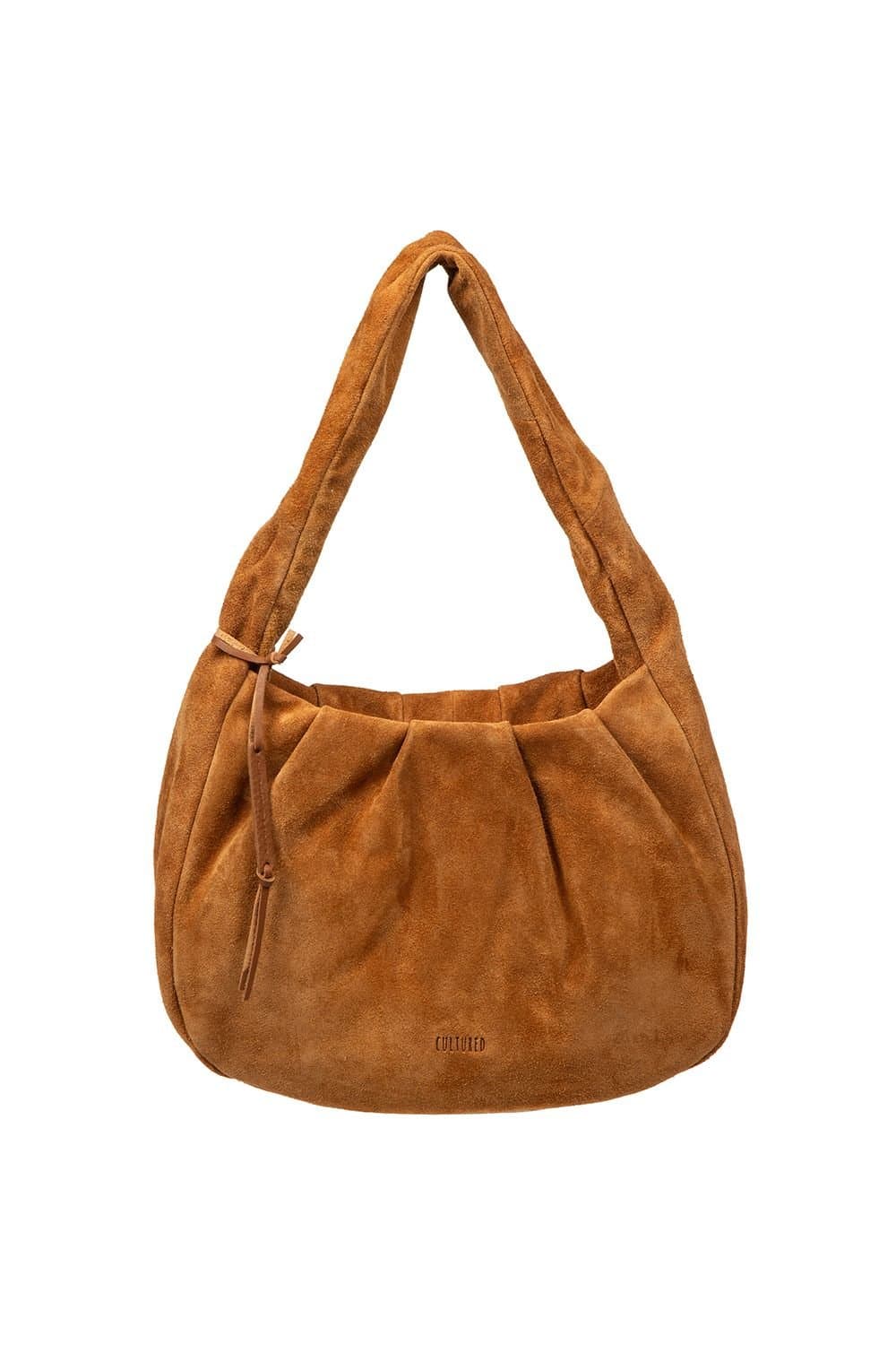 Cultured London Cultured London Women's 'Beatriz' Suede Handbag in Tan