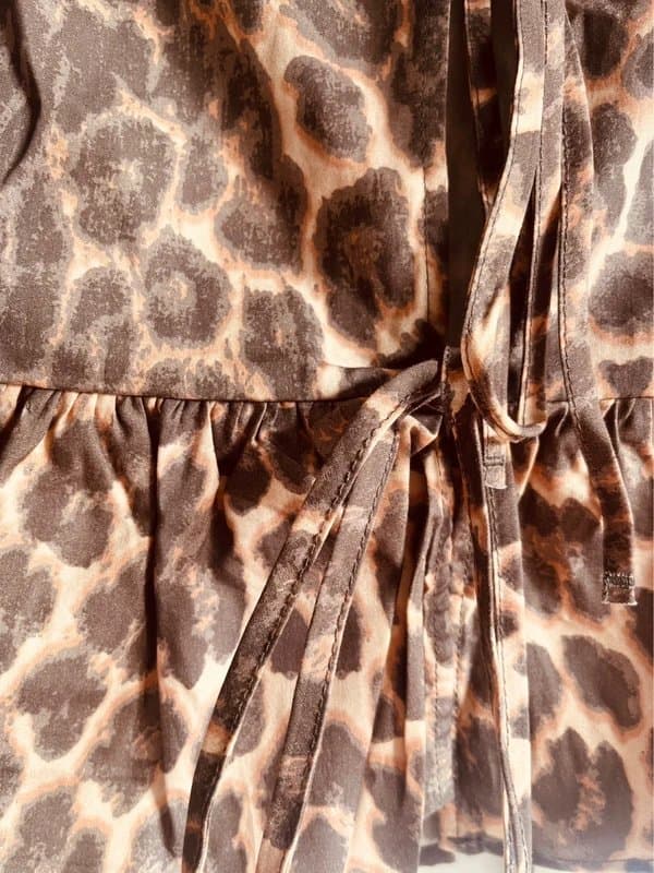 ASOS ASOS leopard print, peplum tie front top, sold out on asos