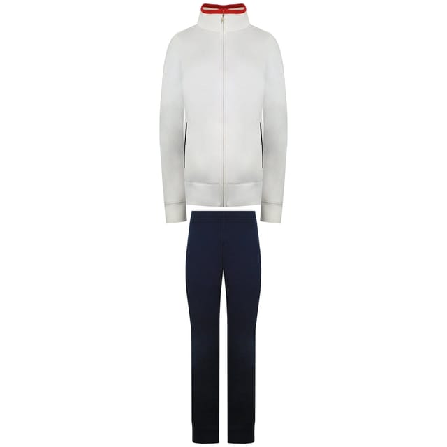 Champion Champion Women's Plain White/Navy Tracksuit in White - 3