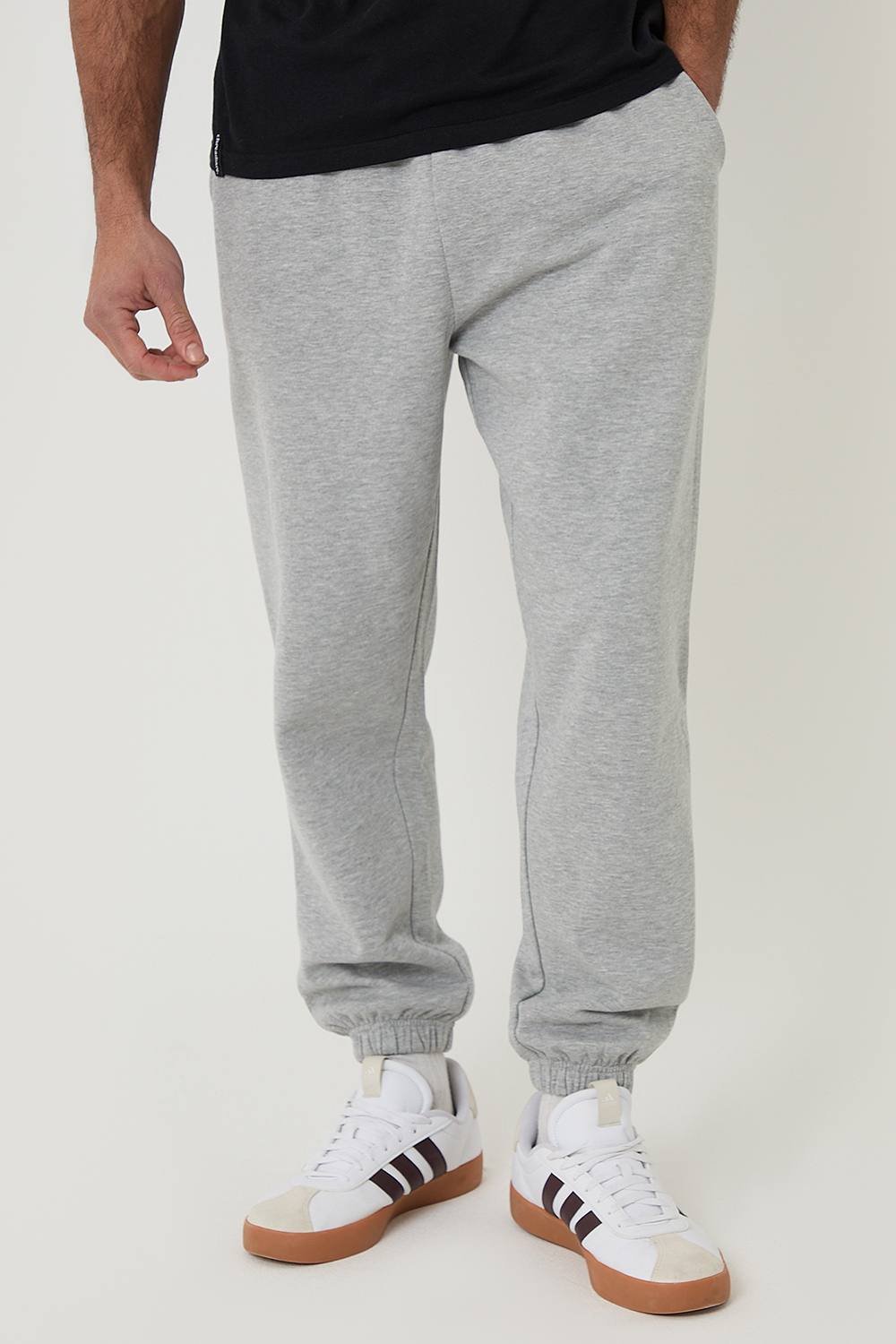 Threadbare Threadbare Men's Tapered Joggers in Light Grey - 3