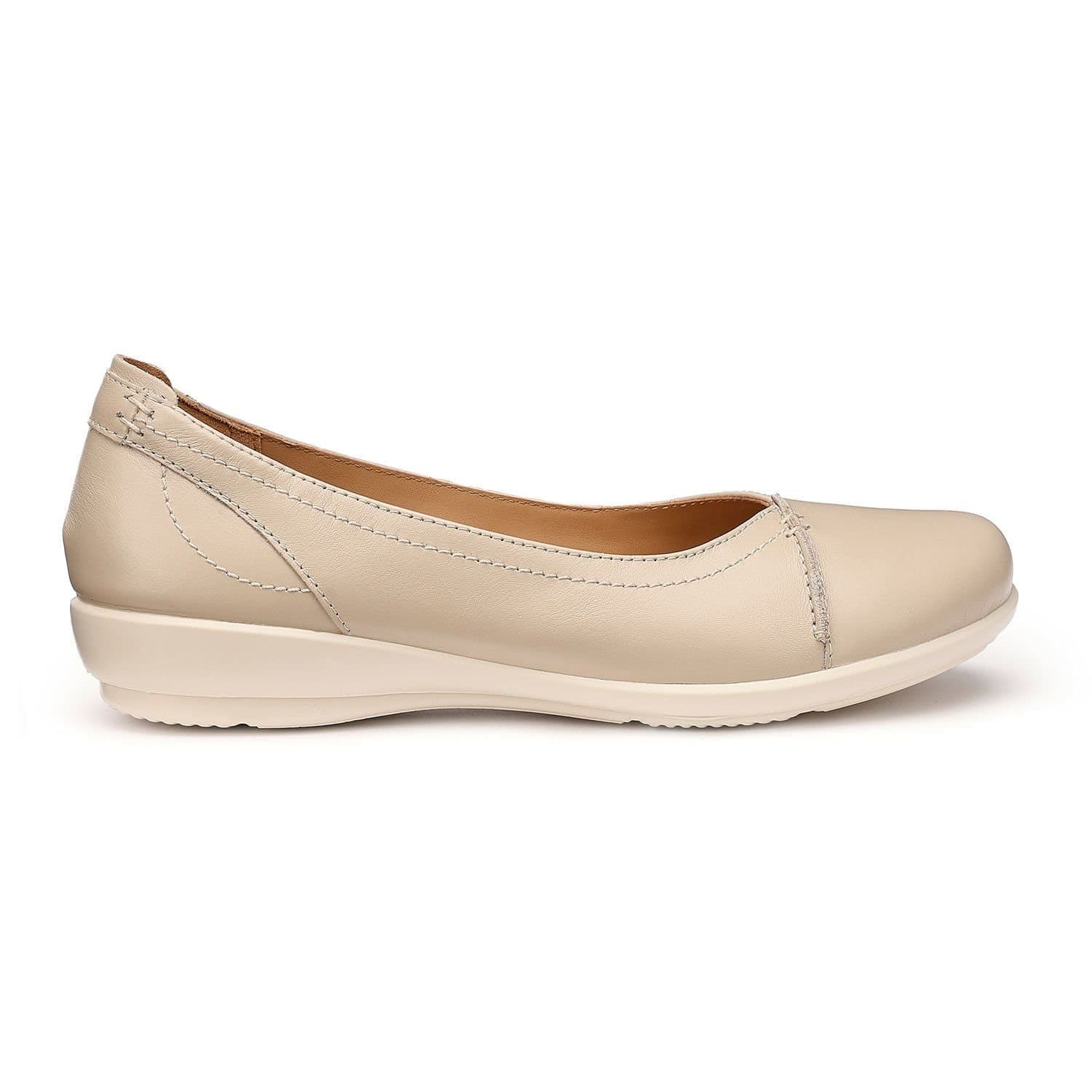 Hotter Hotter Women's Wide Fit 'Robyn II' Ballet Pumps in Light Beige