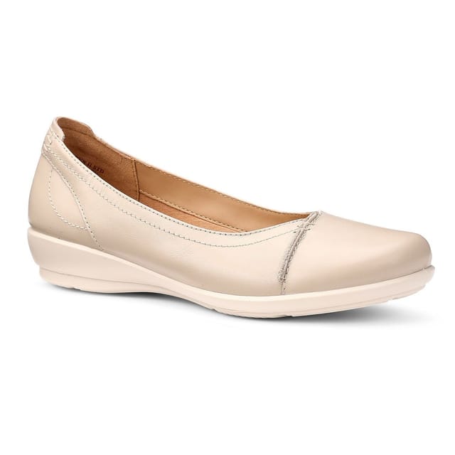 Hotter Hotter Women's Wide Fit 'Robyn II' Ballet Pumps in Light Beige - 2