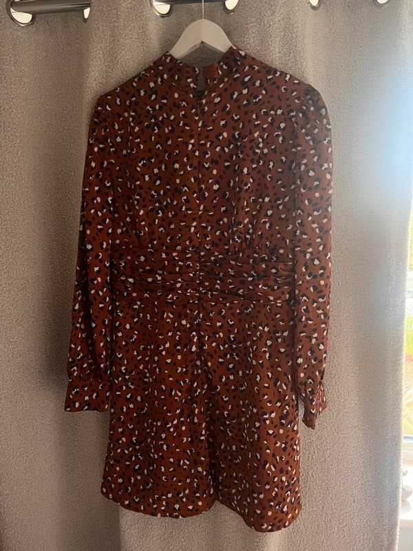 QED London Satin animal print dress