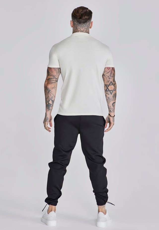 SikSilk SikSilk Men's Revere Polo in Ecru - 3