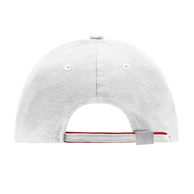 Myrtle Beach Myrtle Beach Men's 6 Panel Double Sandwich Peak Cap in White - 2