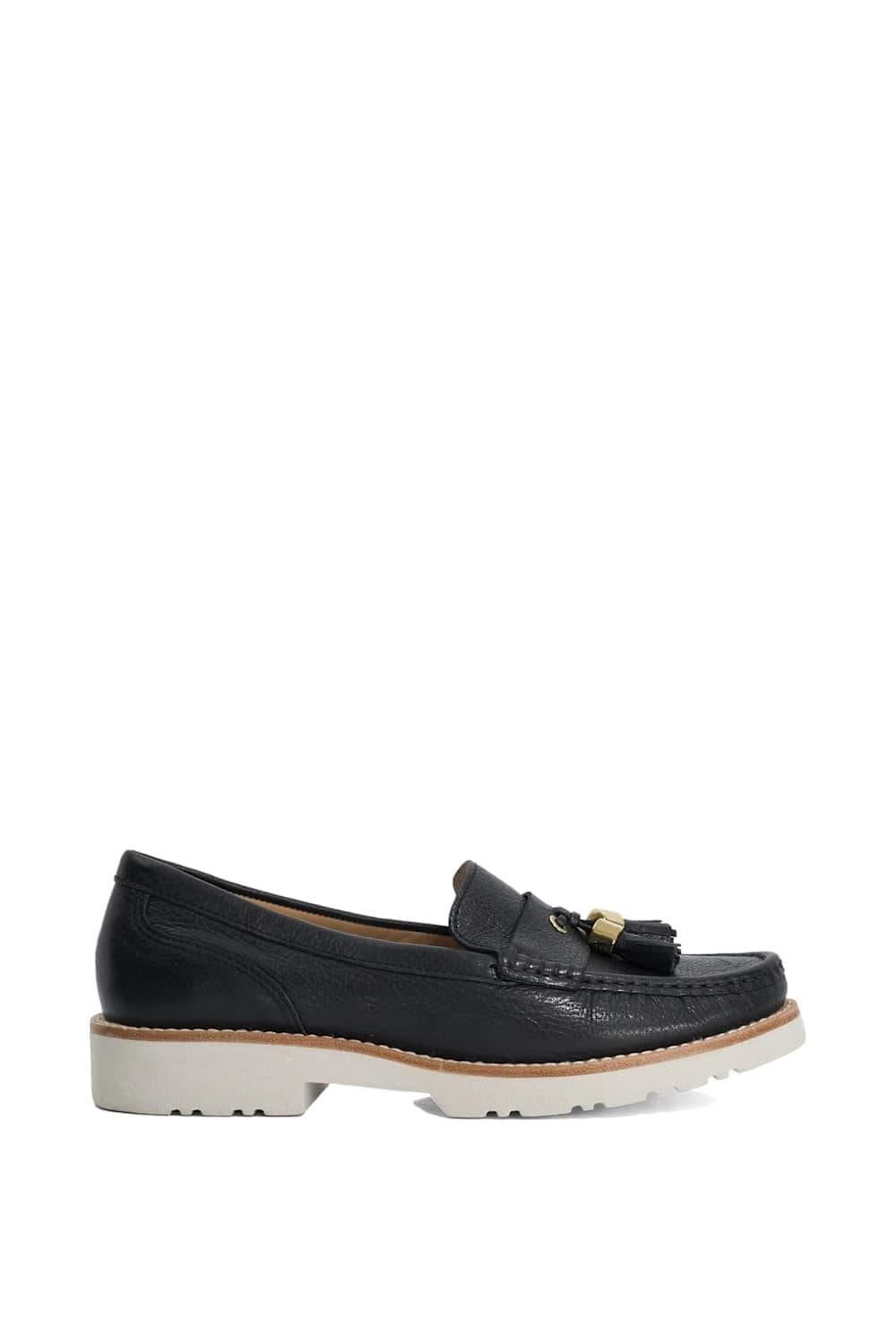 Dune London Dune London Women's Wide Fit 'Gwen' Leather Loafers in Black