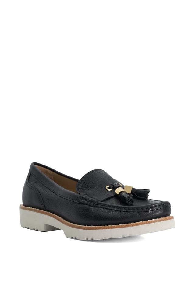 Dune London Dune London Women's Wide Fit 'Gwen' Leather Loafers in Black - 2