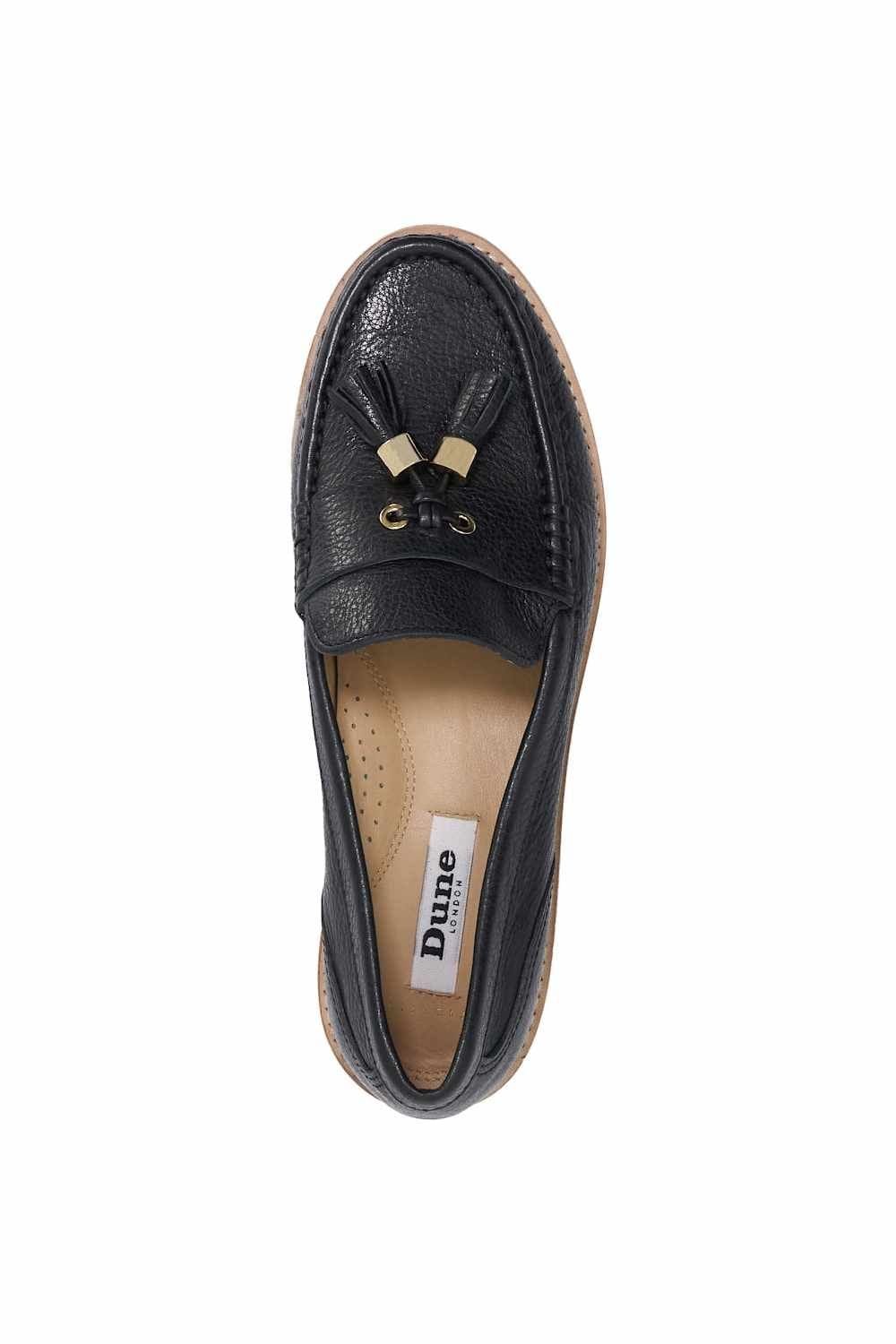 Dune London Dune London Women's Wide Fit 'Gwen' Leather Loafers in Black - 4