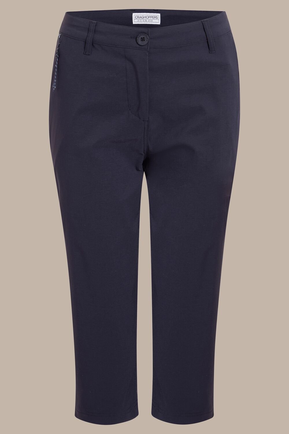 Craghoppers Craghoppers Women's Kiwi Pro III Cropped Water Repellent Anti-Insect Trousers in Dark Navy - 4