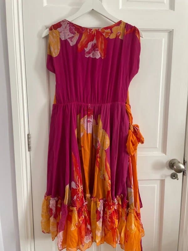 Diane von Fürstenberg diane von furstenberg floral hot pink dress