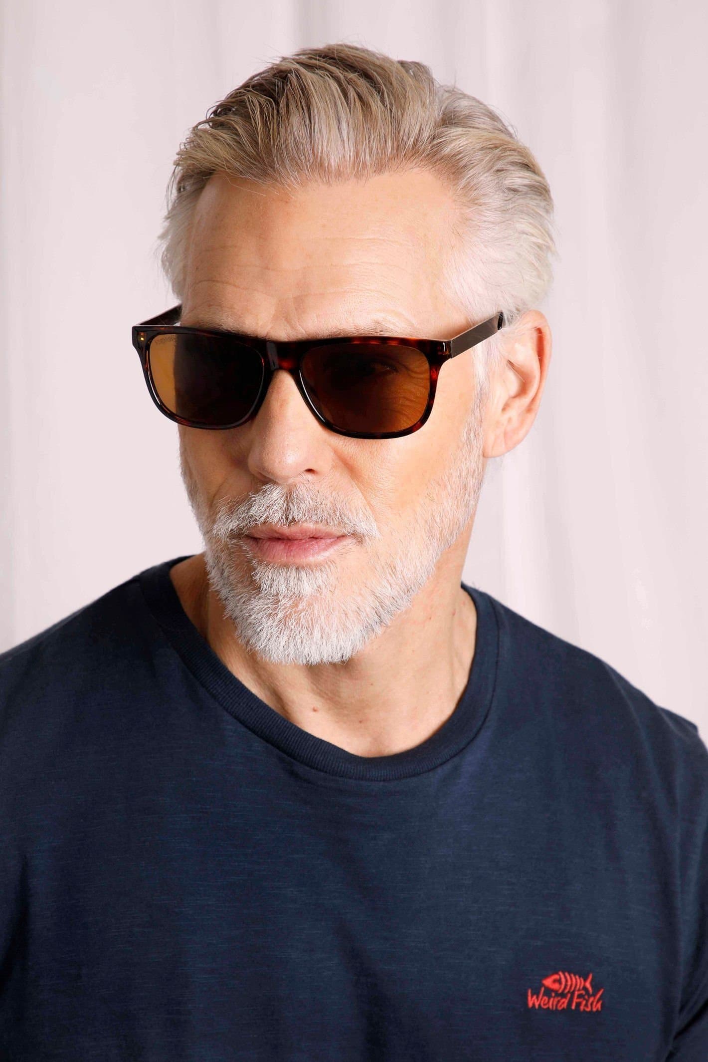 Weird Fish Weird Fish Men's Charlton Rectangular Sunglasses in Brown