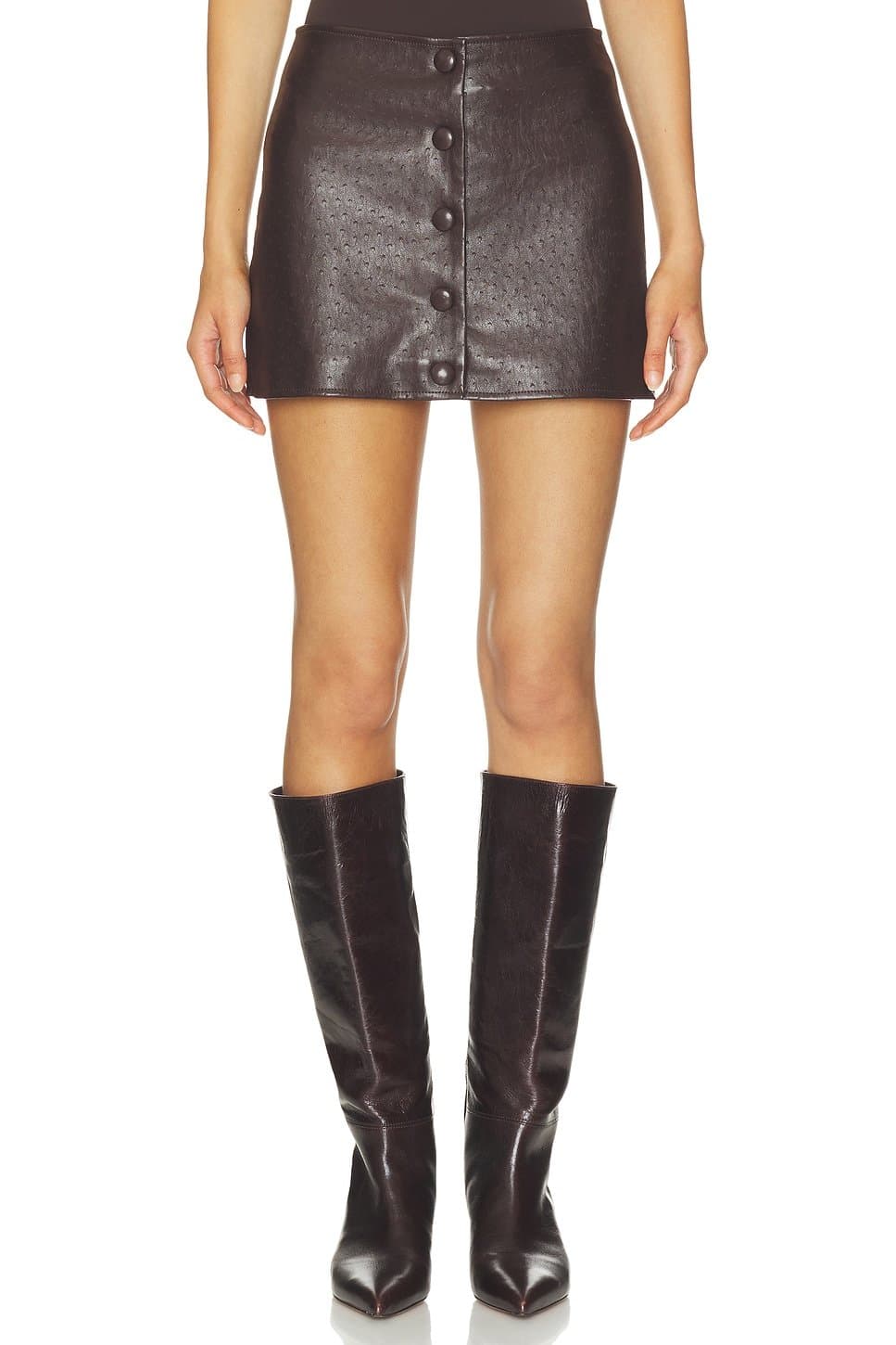 revolve Faux Leather Mini Skirt