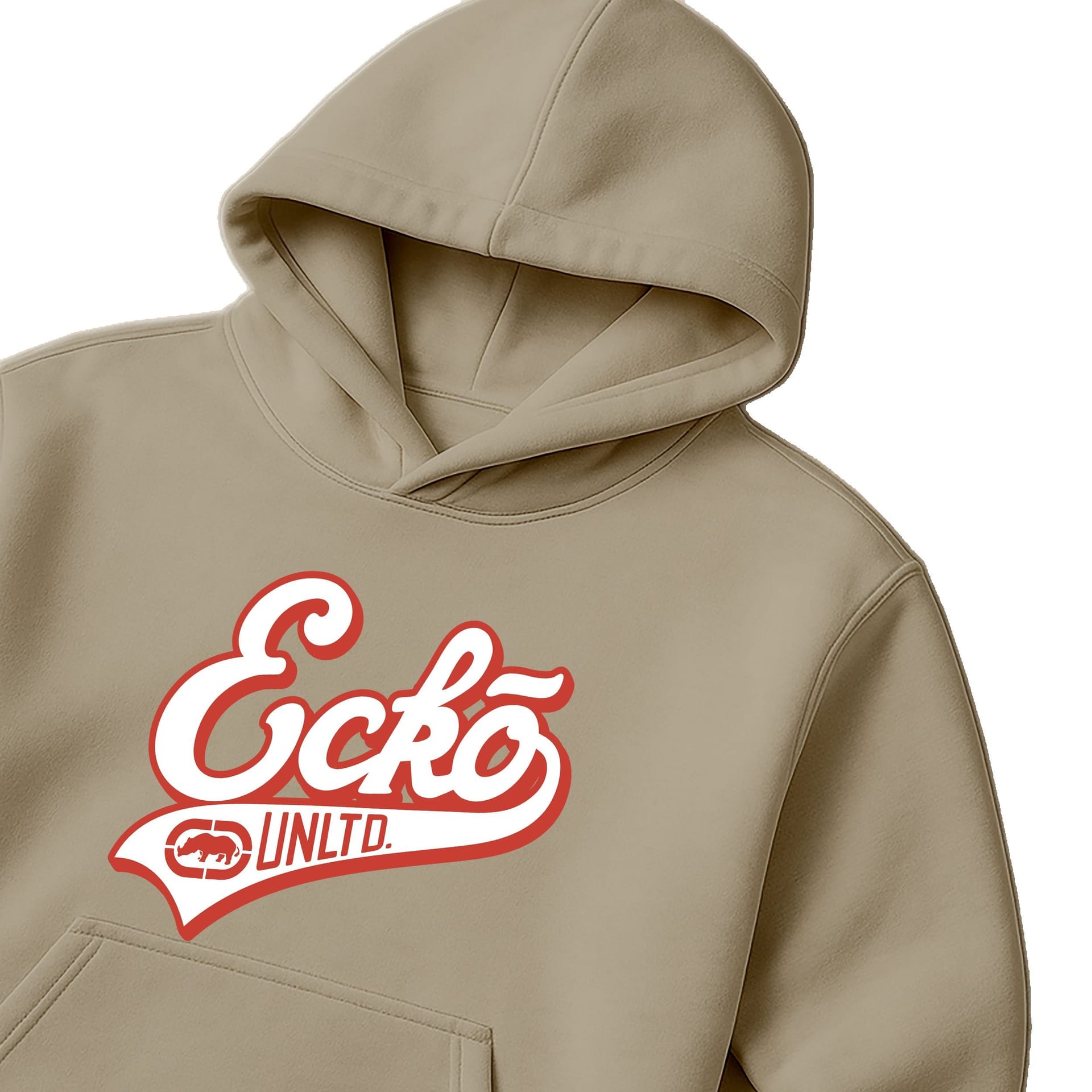 Ecko Untld. Ecko Untld. Men's Script Hoodie in Light Sand - 4