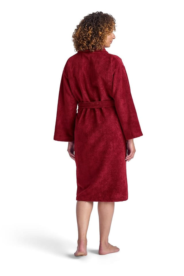 Christy CHRISTY Women's 'Supersoft Cosy' Plush Microvelour Bath Robe in Dark Red - 2
