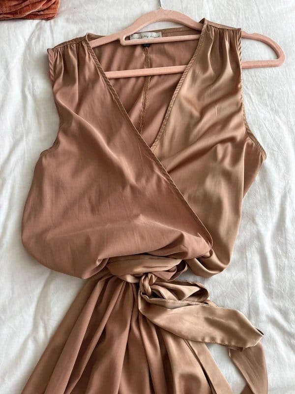 Never Fully Dressed Never Fully Dressed Satin midi dress (M) - 1