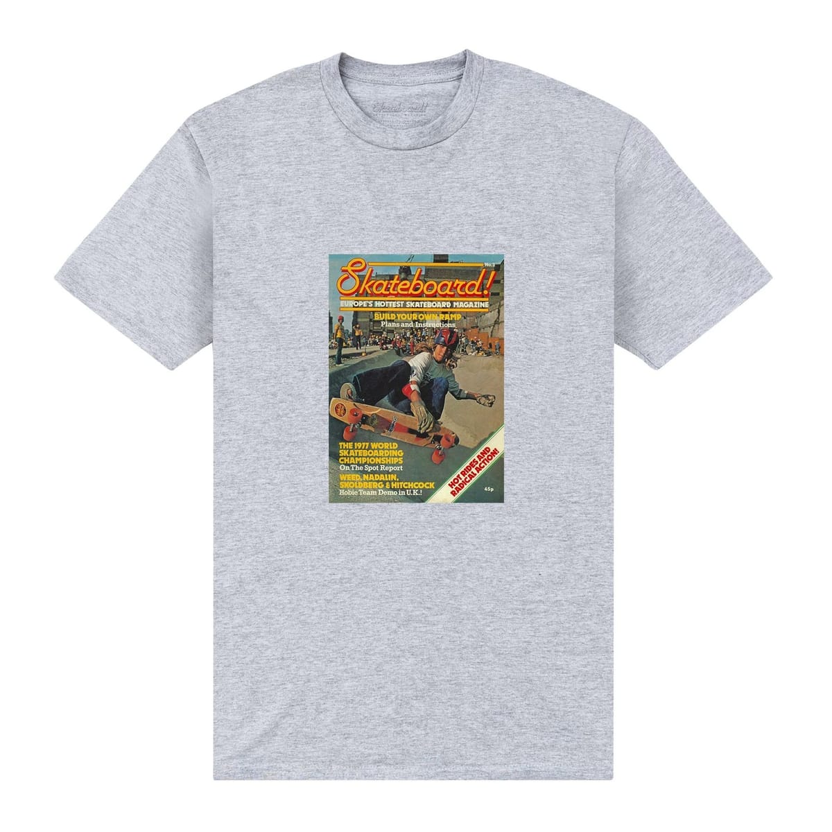 Skateboard! Skateboard! Men's Magazine T-Shirt in Grey - 1