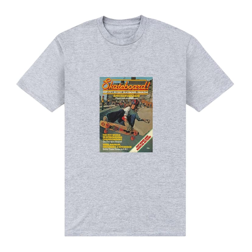 Skateboard! Skateboard! Men's Magazine T-Shirt in Grey - 1