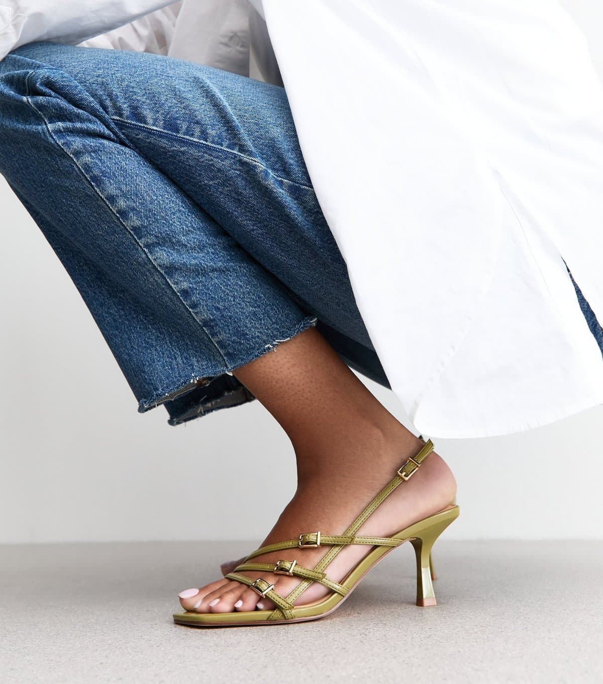 New Look New Look Olive Vegan Stiletto Heel Sandals