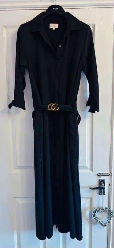 Dancing Leopard Dancing leopard 16-18 plunge shirt dress wedding work party holiday same day post