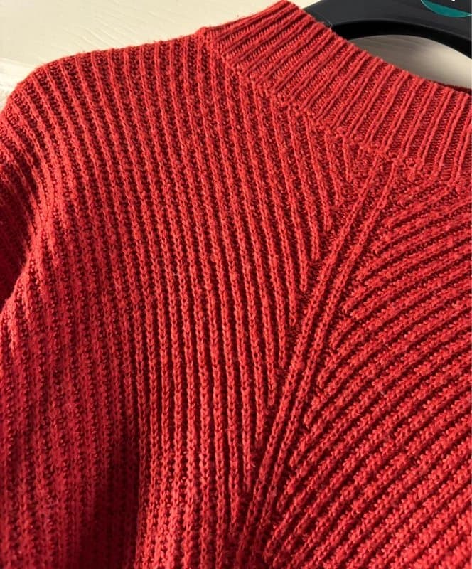 Primark Primark Rust Orange Ribbed Jumper Size XS | Fluffy Eyelash Knit Sleeves