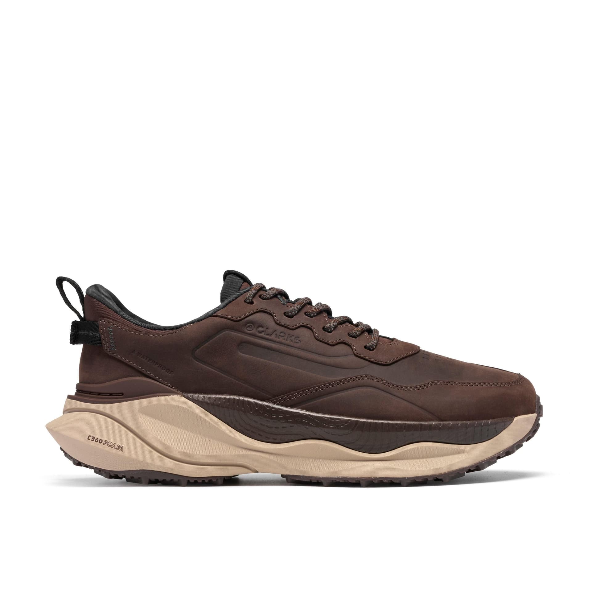 Clarks Clarks Men's Pace Trail Lo Waterproof Brown Trainers, Walking