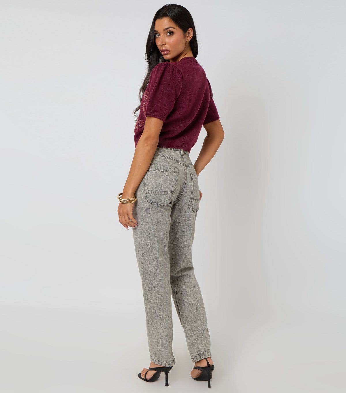 Urban Bliss Women's Dark Burgundy Short Sleeve Cardigan Urban Bliss New Look - 4