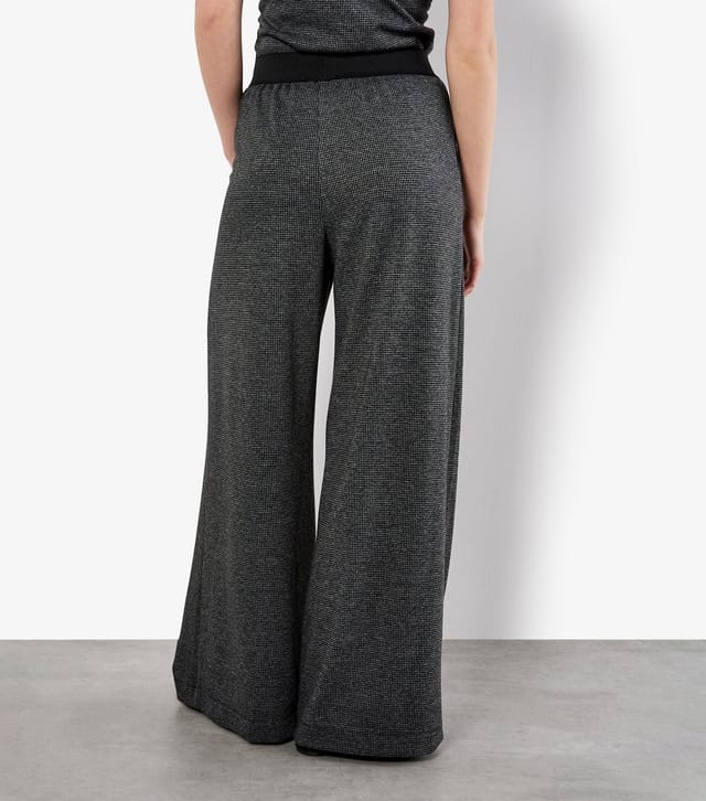 Apricot Women's Dark Grey Dogtooth Wide Leg Trousers Apricot New Look - 3