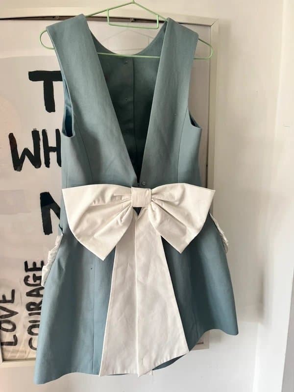 Asos luxe ASOS Luxe - Button down mini dress with bow in the back #spring summer party wedding events