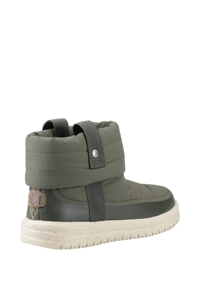 Hey Dude Hey Dude Women's Camden Cuff Nylon Quilt Boot in Dark Olive - 2