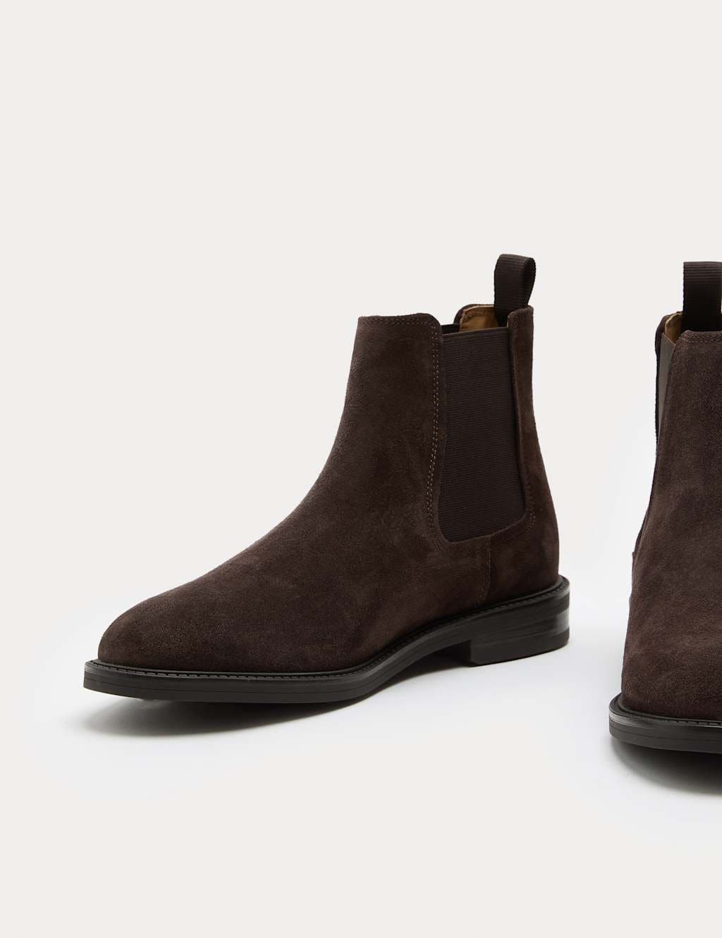 Marks & Spencer M&S Suede Chelsea Boots Dark Brown
