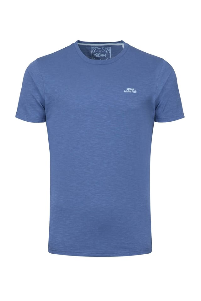 Weird Fish Weird Fish Men's Fished Branded T-Shirt in Blue - 2