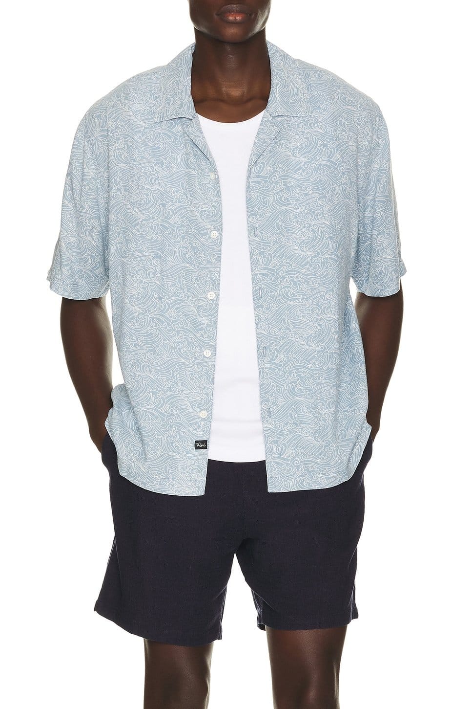 Revolve Cash Short Sleeve Shirt in Big Wave Wash