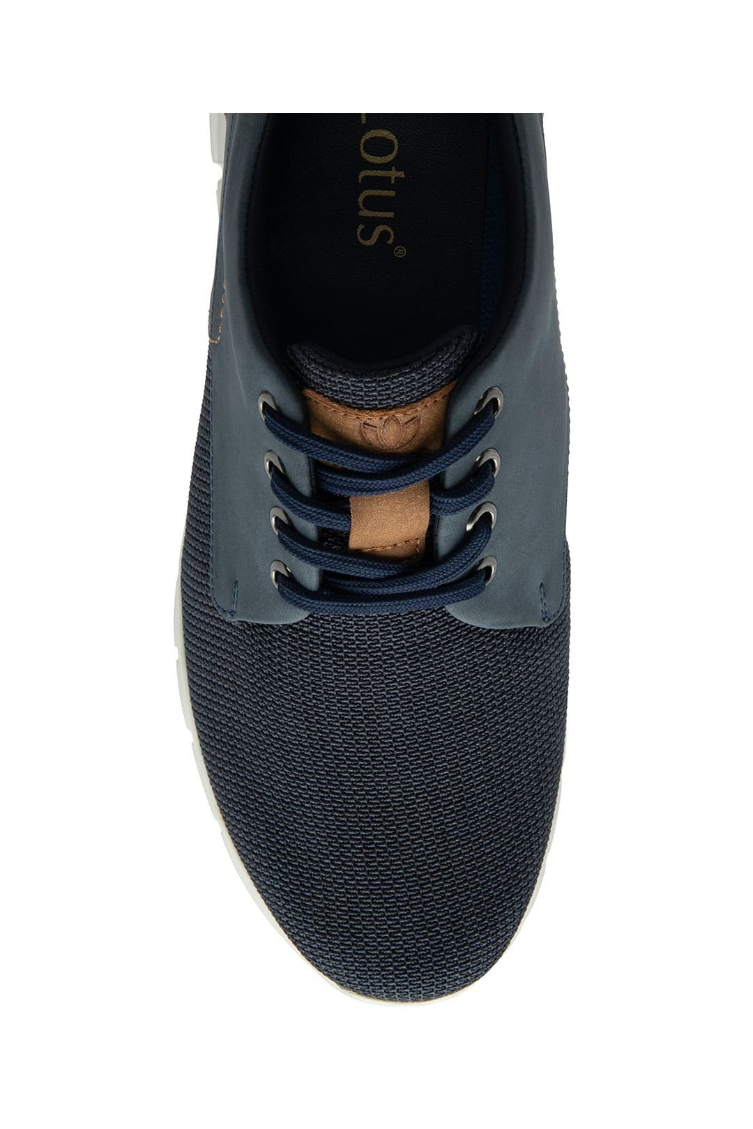 Lotus Lotus Men's 'Arezzo' Leather Lace-Up Casual Shoes in Navy - 4