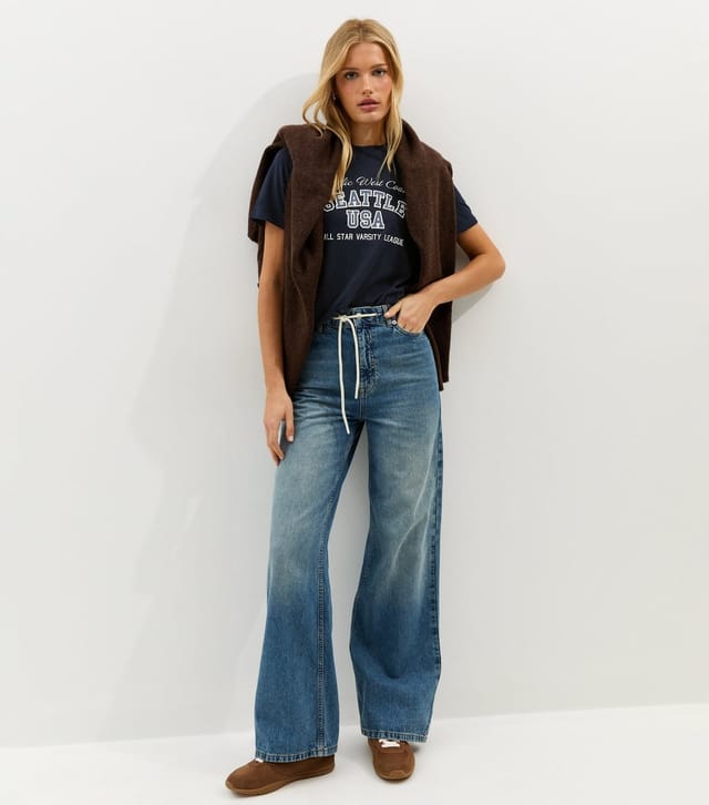 New Look Women's Navy Cotton Seattle USA Logo T-Shirt New Look - 3