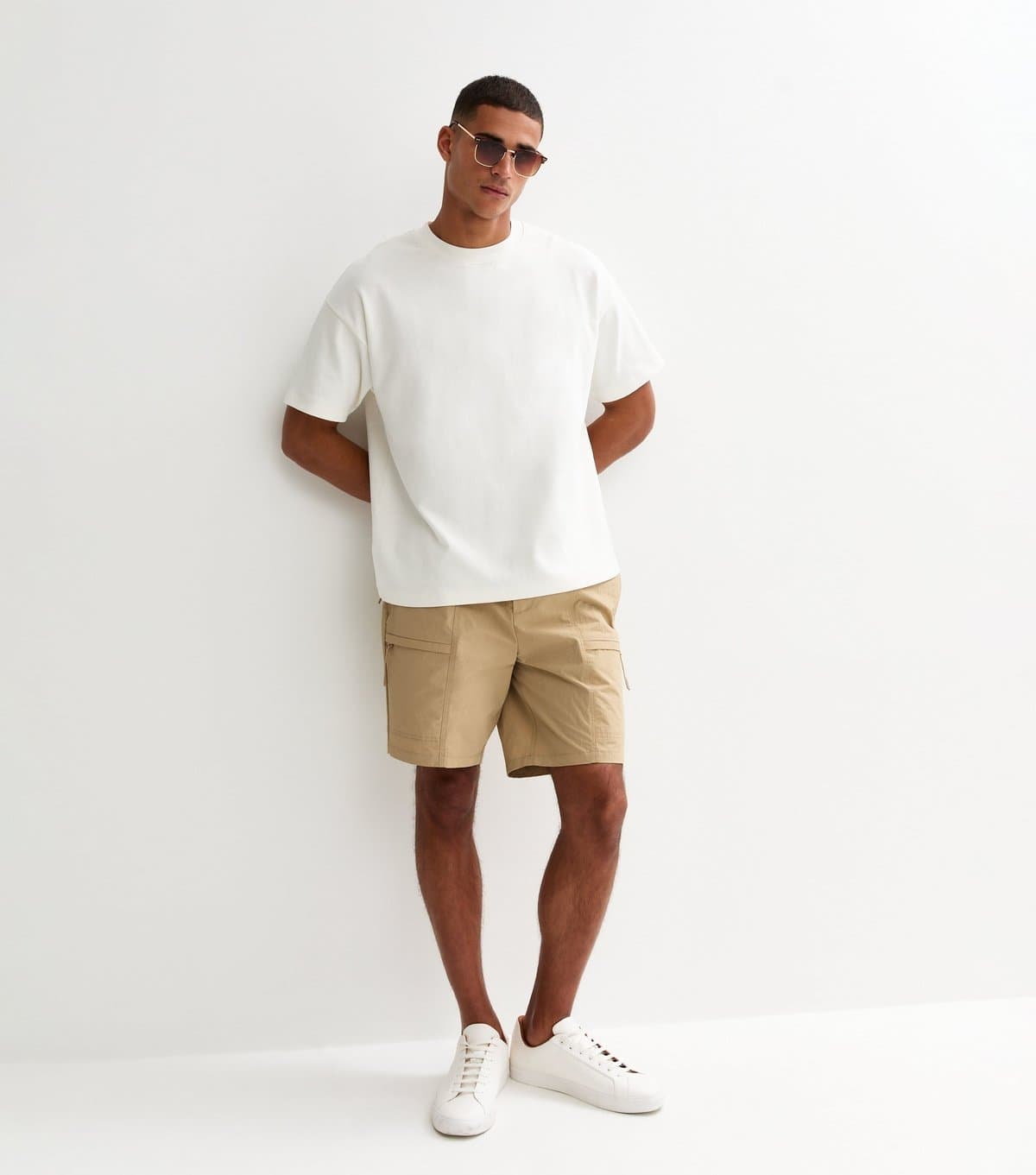 New Look New Look Light Brown Tech Cargo Shorts