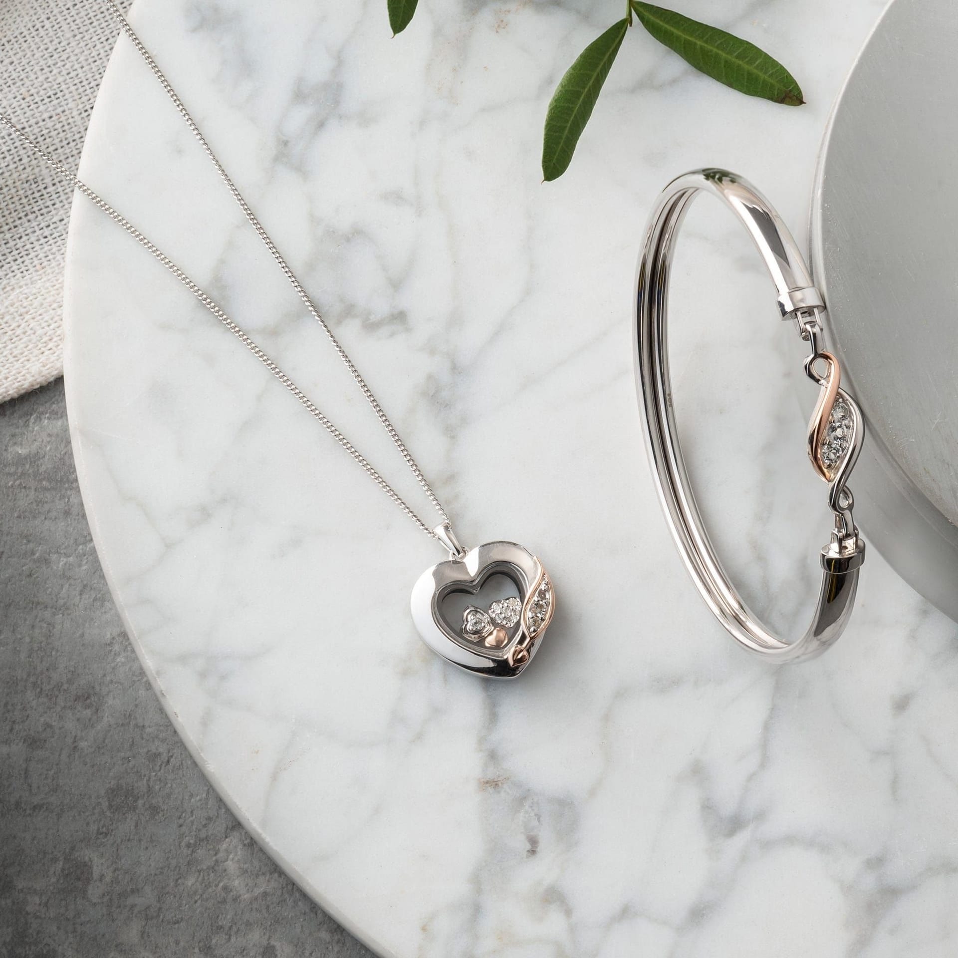 Clogau Clogau Women's Past Present Future Sterling Silver Heart Inner Charm Pendant with Topaz in Metallics - 4