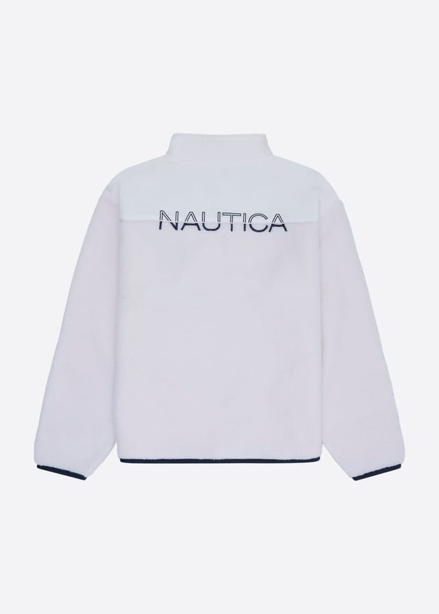 Nautica Nautica Men's Krost x Sherpa Quarter Zip Top in White - 2