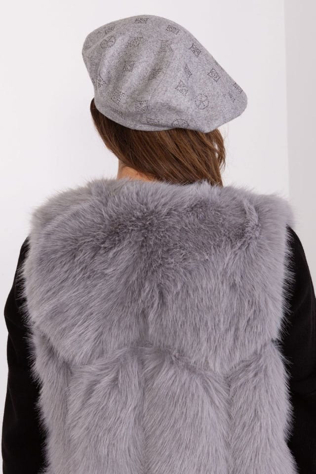 Love Lace Love Lace Women's Vintage Wool Beret Hat Soft Stretch Fit for Everyday Classic in Grey - 3