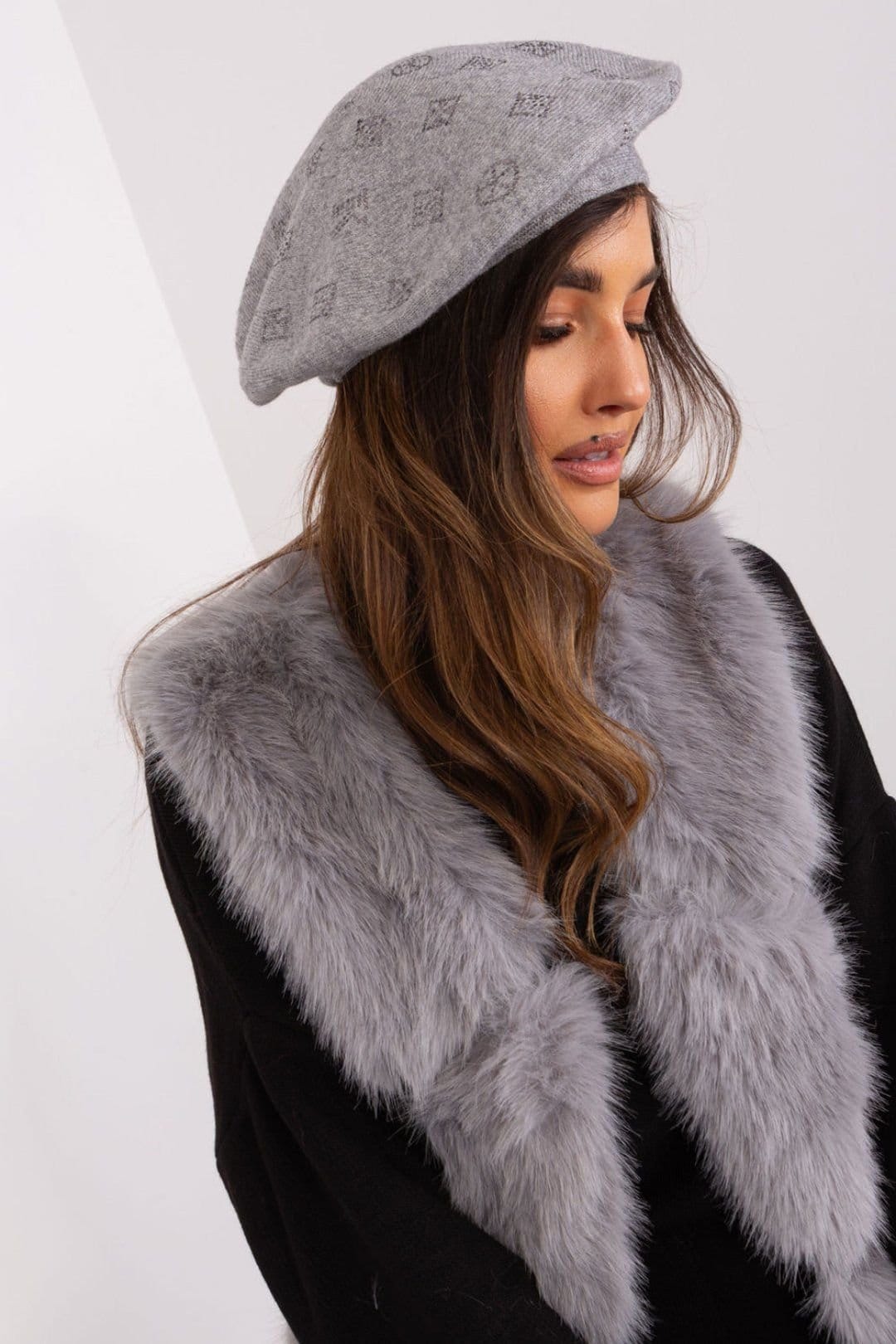 Love Lace Love Lace Women's Vintage Wool Beret Hat Soft Stretch Fit for Everyday Classic in Grey - 4