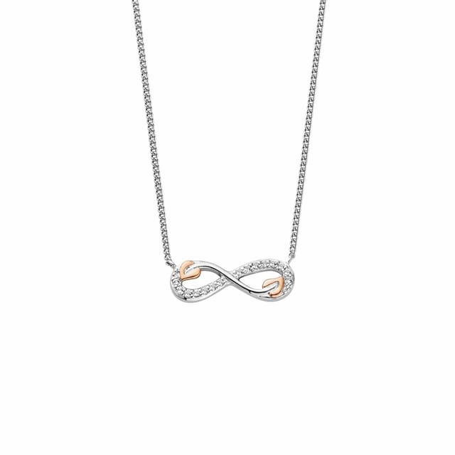 Clogau Clogau Women's Tree of Life Sterling Silver Infinity Necklace with Topaz in Metallics - 2