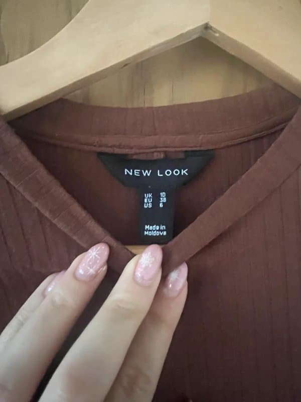 New Look Brown slit midi dress