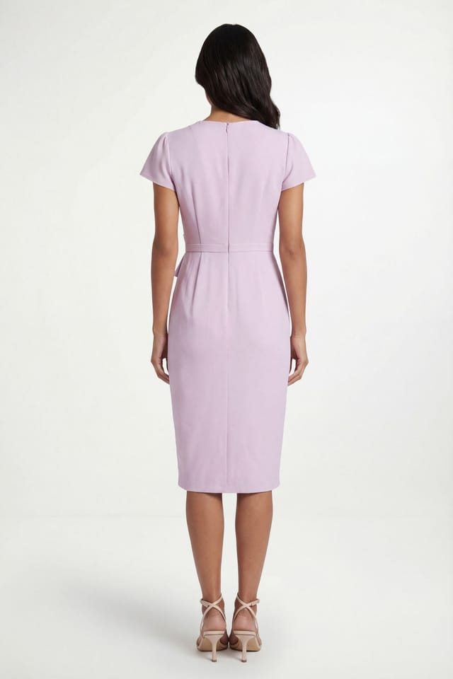 Wallis Wallis Women's Crepe Ruffle Pencil Dress in Lilac - 3