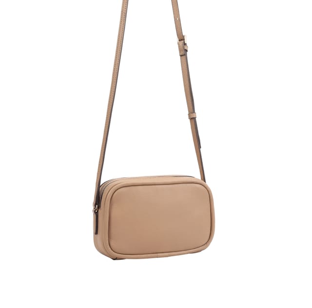Paul Costelloe Paul Costelloe Women's Ishmi Leather Cross Body Bag in Beige - 2