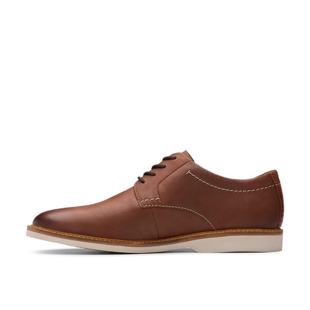 Clarks Clarks Men's Atticus LT Lace Dark Tan Leather Derby Shoes, Lace Up in Brown - 2