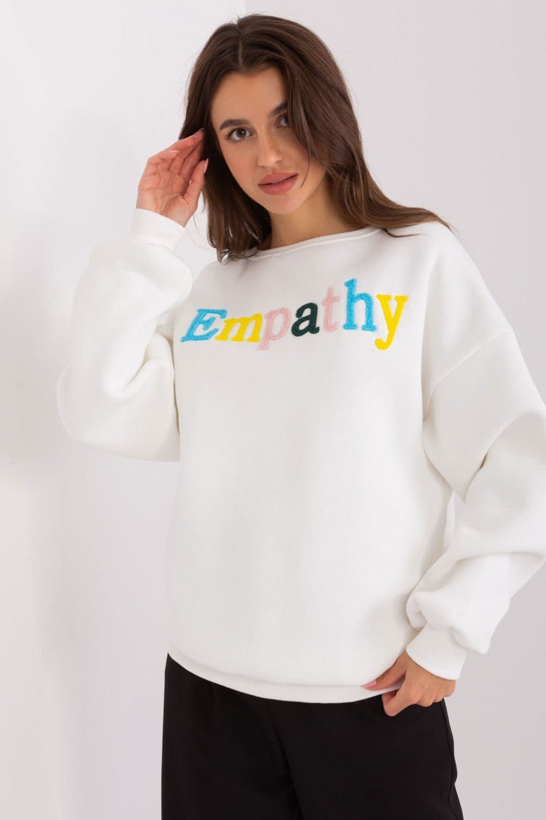 Love Lace Love Lace White Slogan Sweatshirt Shirt