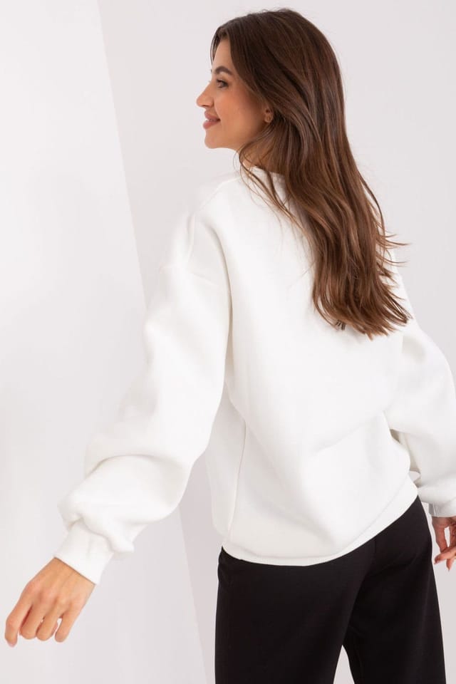 Love Lace Love Lace Women's Overhead Slogan Pattern Sweatshirt Shirt in White - 3