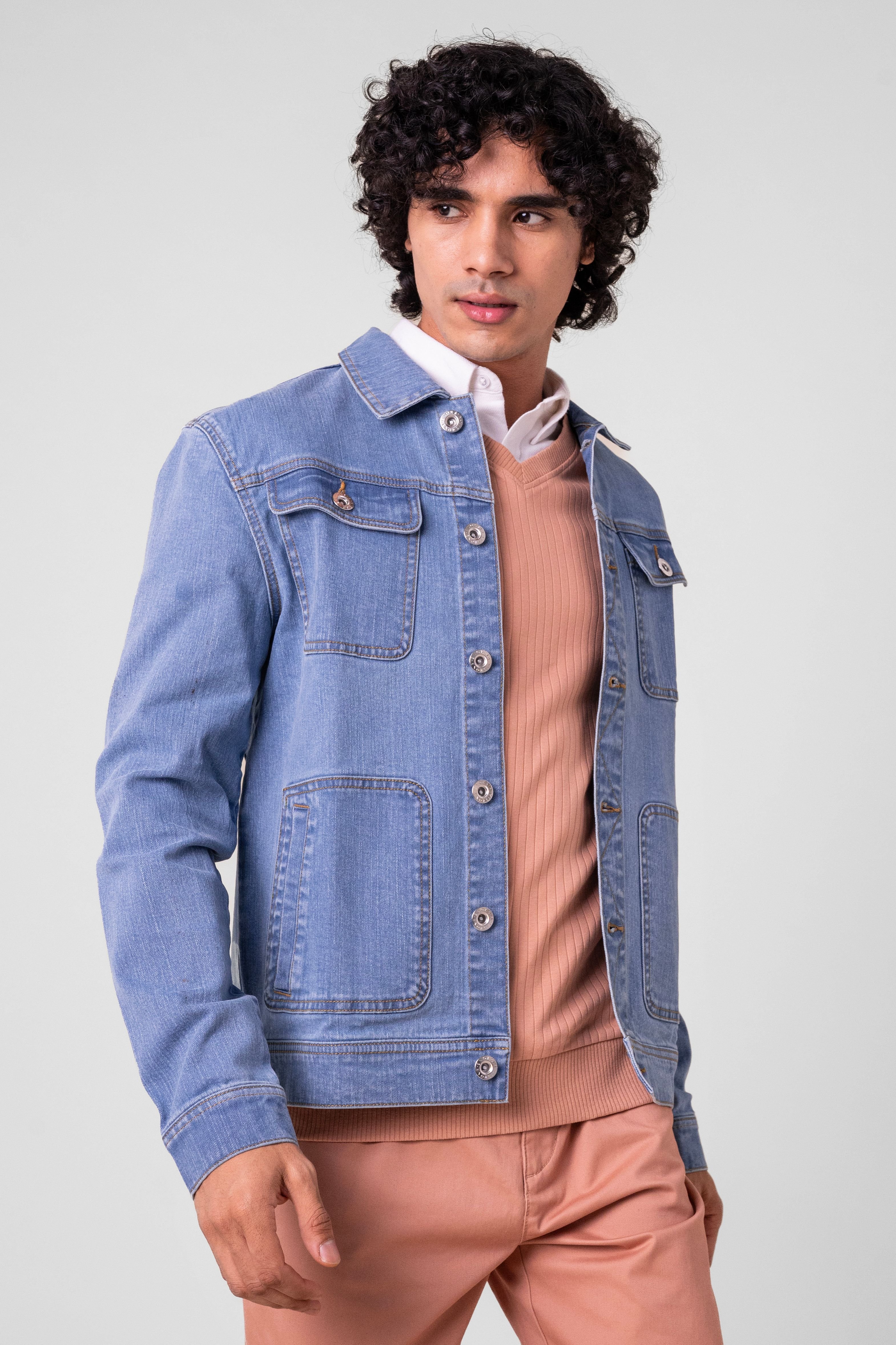 Enorsia Enorsia Men's Classic Blue Denim Jacket - 3