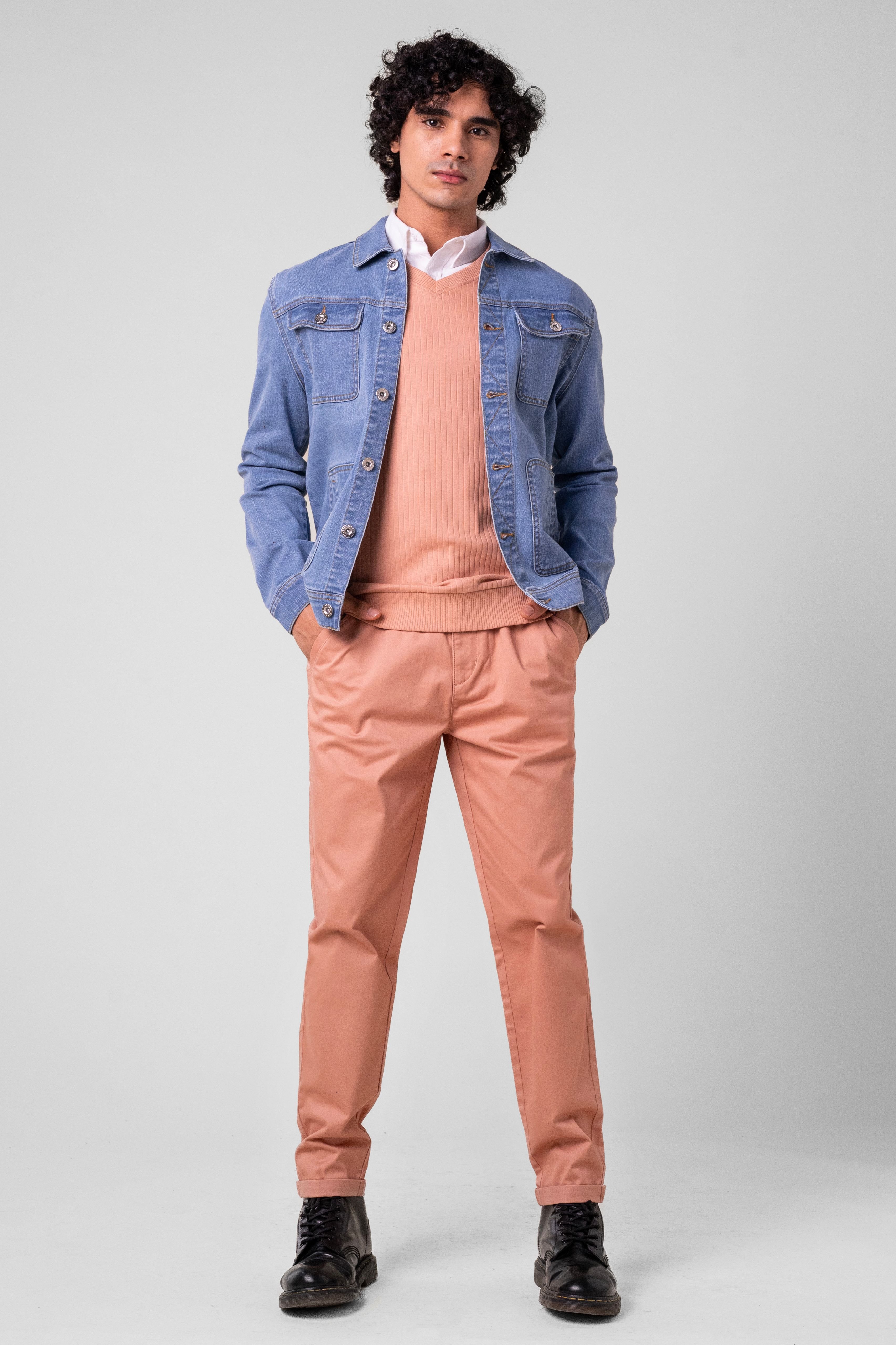 Enorsia Enorsia Men's Classic Blue Denim Jacket - 4