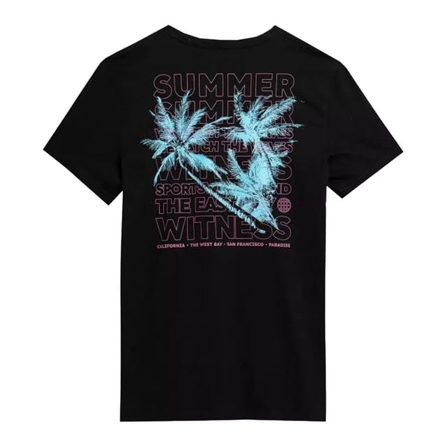 4F 4F Men's SS23TTSHM359 T-Shirt in Black - 2